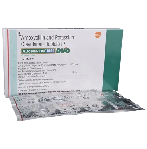 augmentin duo 1000mg tablet 10's
